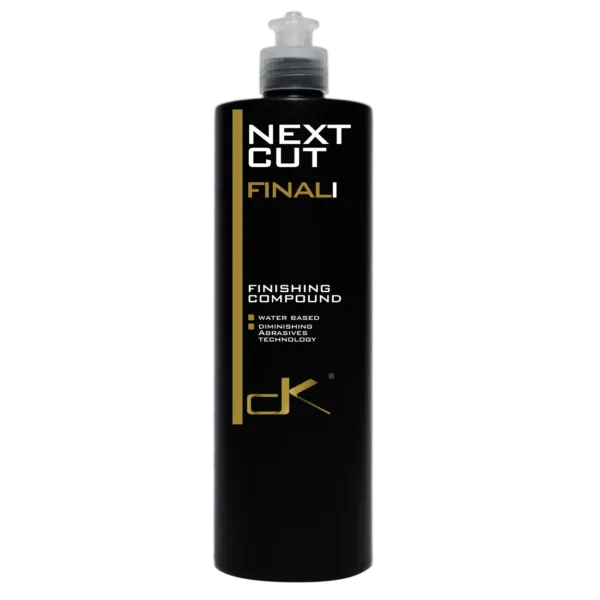 Next Cut 1.1 heavy cut compound bottle by Detailing Kingdom for professional paint correction