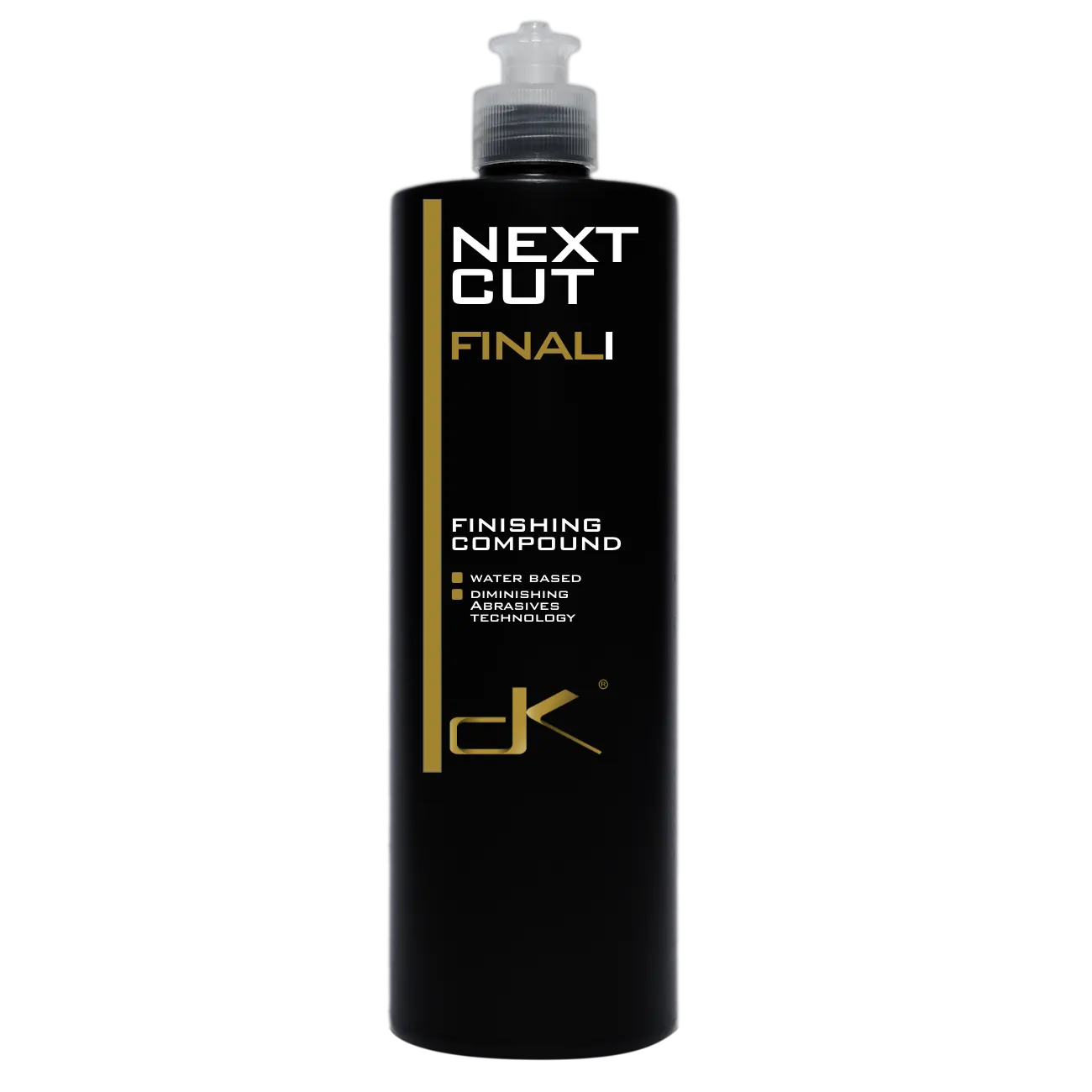 Next Cut 1.1 heavy cut compound bottle by Detailing Kingdom for professional paint correction