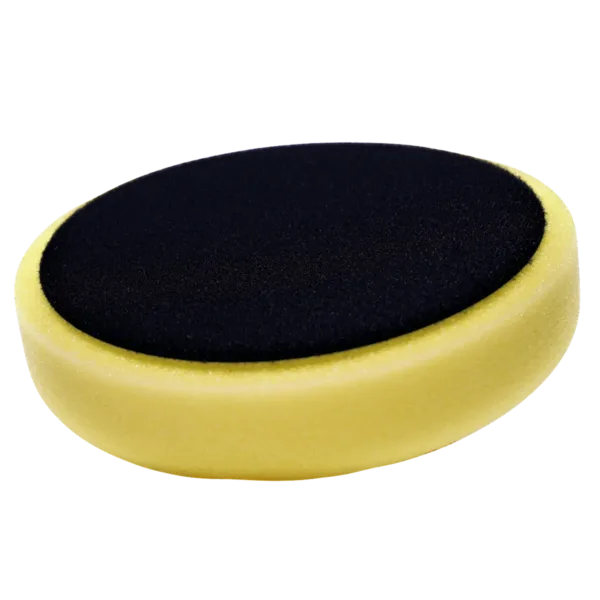Yellow medium light cut foam polishing pad 145mm for paint correction by KAC Car Care