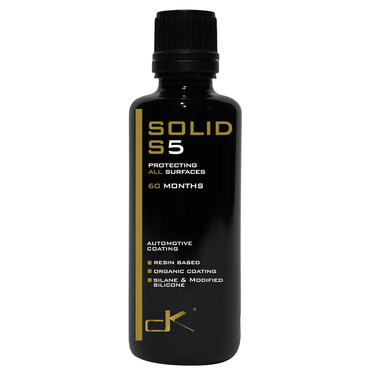 SOLID S5 advanced ceramic coating bottle 60 months protection resin based organic silane and modified silicone all surface automotive coating by DK